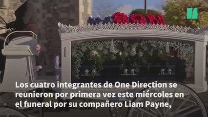 Los integrantes de One Direction se reúnen en público en el funeral de Liam Payne