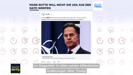 Faktencheck: Will Mark Rutte die USA aus der NATO werfen?