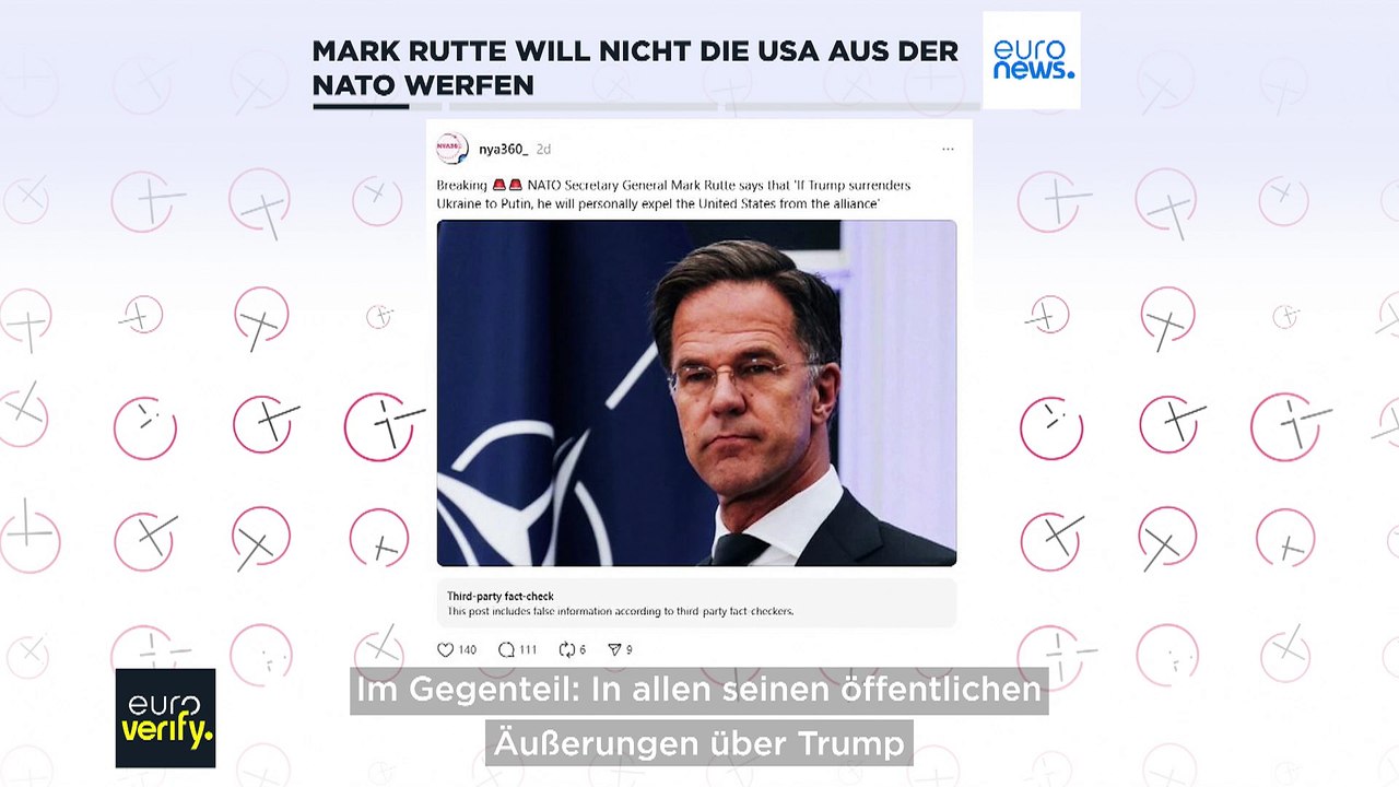 Faktencheck: Will Mark Rutte die USA aus der NATO werfen?