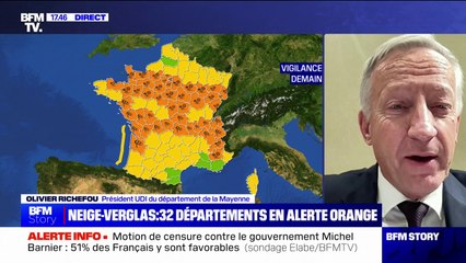 Neige-verglas: "On se prépare très sérieusement", affirme Olivier Richefou, président UDI du département de la Mayenne