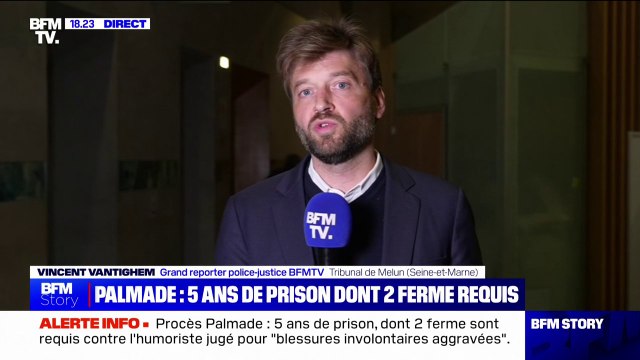 Procès Palmade: 5 ans de prison, dont 2 ferme, requis contre l'humoriste pour blessures involontaires aggravées