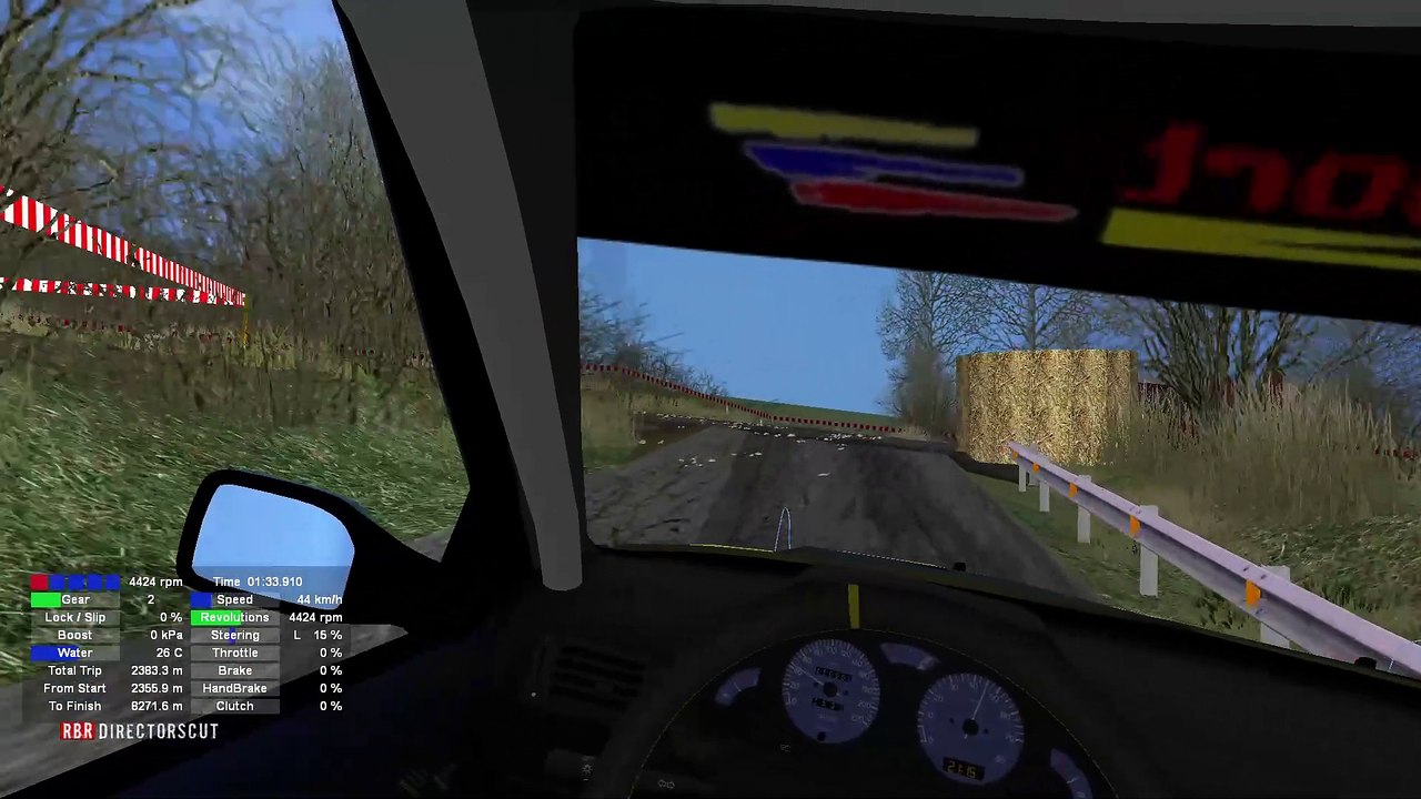 Richard Burns Rally: Cretes pont 09, in a Peugeot 106 Rallye S20 GrpA (XBox Controller)