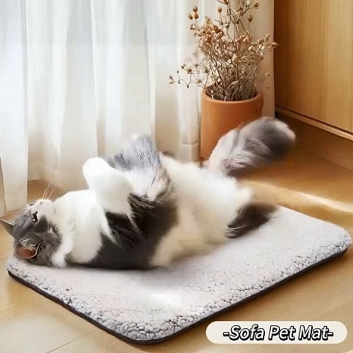 Self Warming Dog Cat Bed Self Heating Cat Dog Mat, Extra Warm Thermal Pet Pad For Indoor Outdoor Pets With Removable Non-Slip Bottom Cover