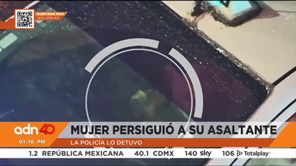 Mujer persigue a su asaltante y lo entrega a las autoridades