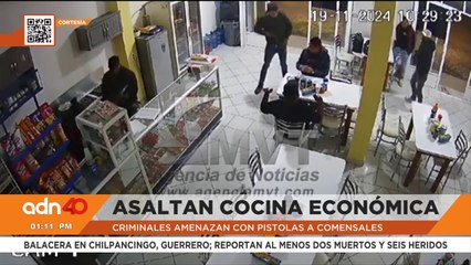 Sujetos asaltan cocina económica y amenazan con armas de fuego a los comensales
