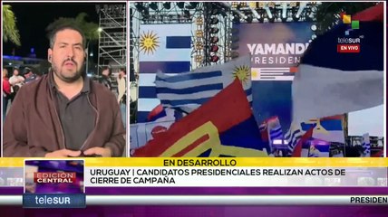 Candidatos presidenciales en Uruguay cierran acto de campaña