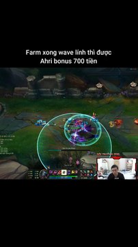Farm xong wave lính thì được Ahri bonus 700 tiền #kassadin #ahri #lienminhhuyenthoai #leagueoflegends