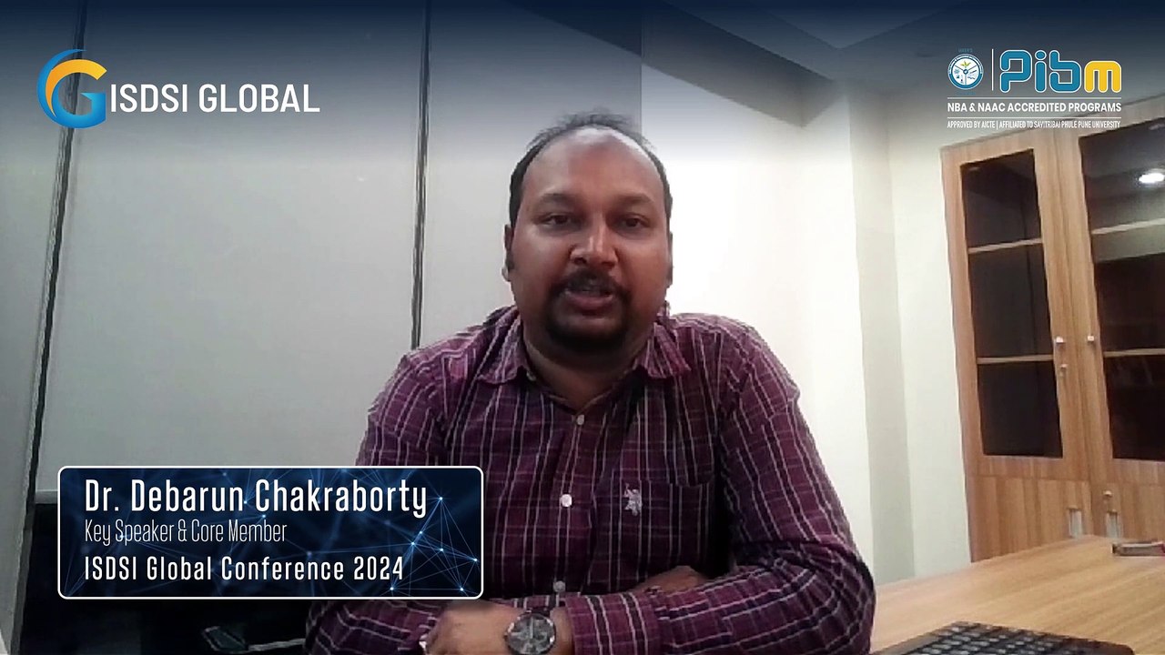 Welcoming the Participants of the 18th ISDSI-G Conference ft. Dr. Debarun Chakraborty   PIBM Pune