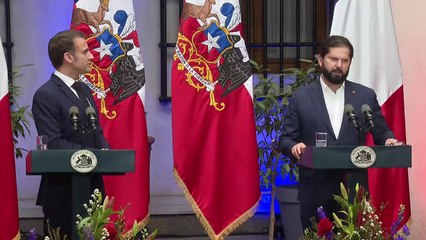 El renovado tratado de Chile con la UE es "un buen acuerdo", dice Macron en Santiago