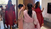 TV Actress Surbhi Jyoti Sasural Griha Pravesh Video, Dance Entry & Hugs Mother In Law