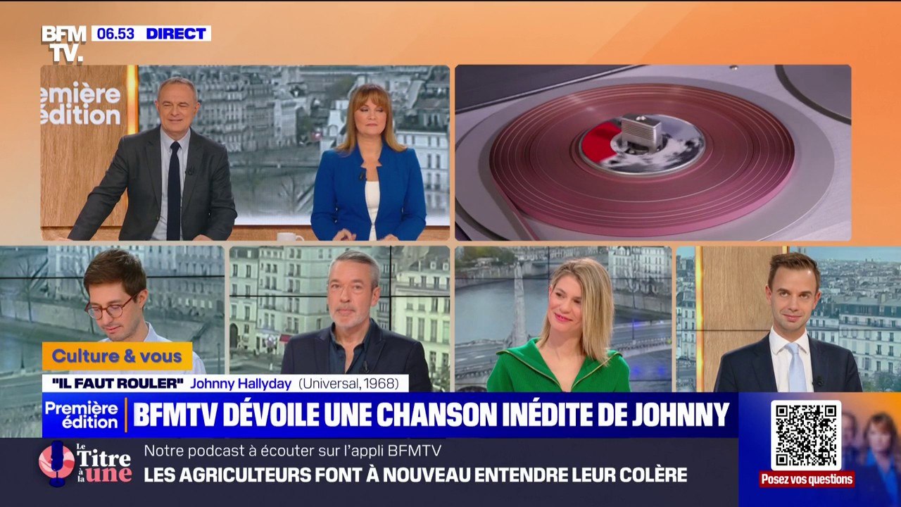 BFMTV dévoile en exclusivité une chanson inédite de Johnny Hallyday, "Il faut rouler", enregistrée en 1968