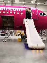 How Airplane_s Evacuation Slide Works _😲😲_ _shorts(360P)