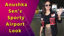 Actress Anushka Sen is on her way to Delhi from Mumbai