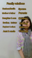 Family relationship #english learn#english grammer