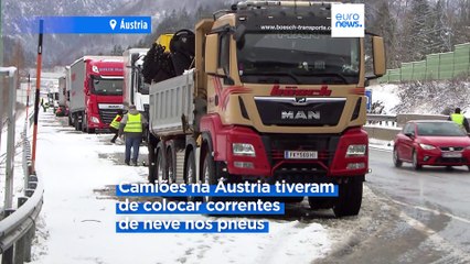 Partes da Europa Central e do Norte já estão cobertas de neve