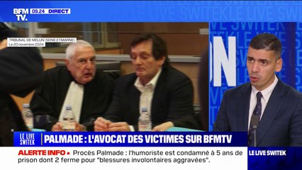 Pierre Palmade condamné: "Sa demande de pardon a eu le mérite d'exister", déclare l'avocat des parties civiles