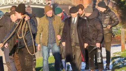 Footage shows behind the scenes glimpse of the Peaky Blinders movie in Dudley, UK