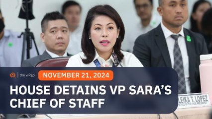 House detains VP Sara Duterte’s chief of staff