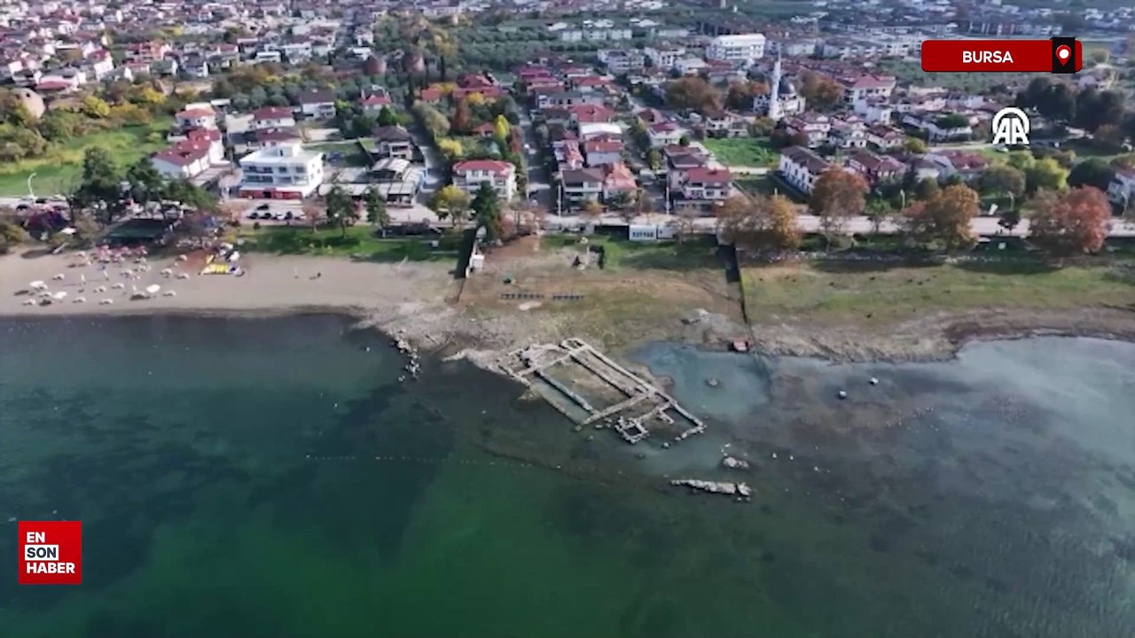 İznik Gölü kan kaybediyor: İskele karada kaldı