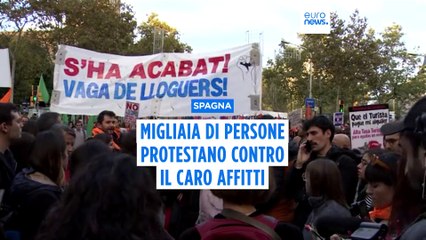 Caro affitti: decine di migliaia di persone scendono in piazza per protestare a Barcellona