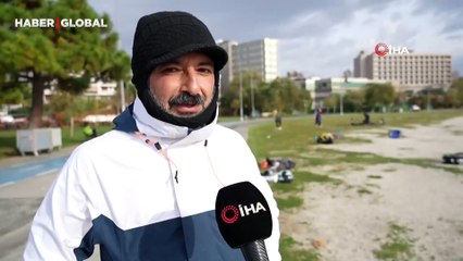 Sörf tutkunları lodosu fırsata çevirdi