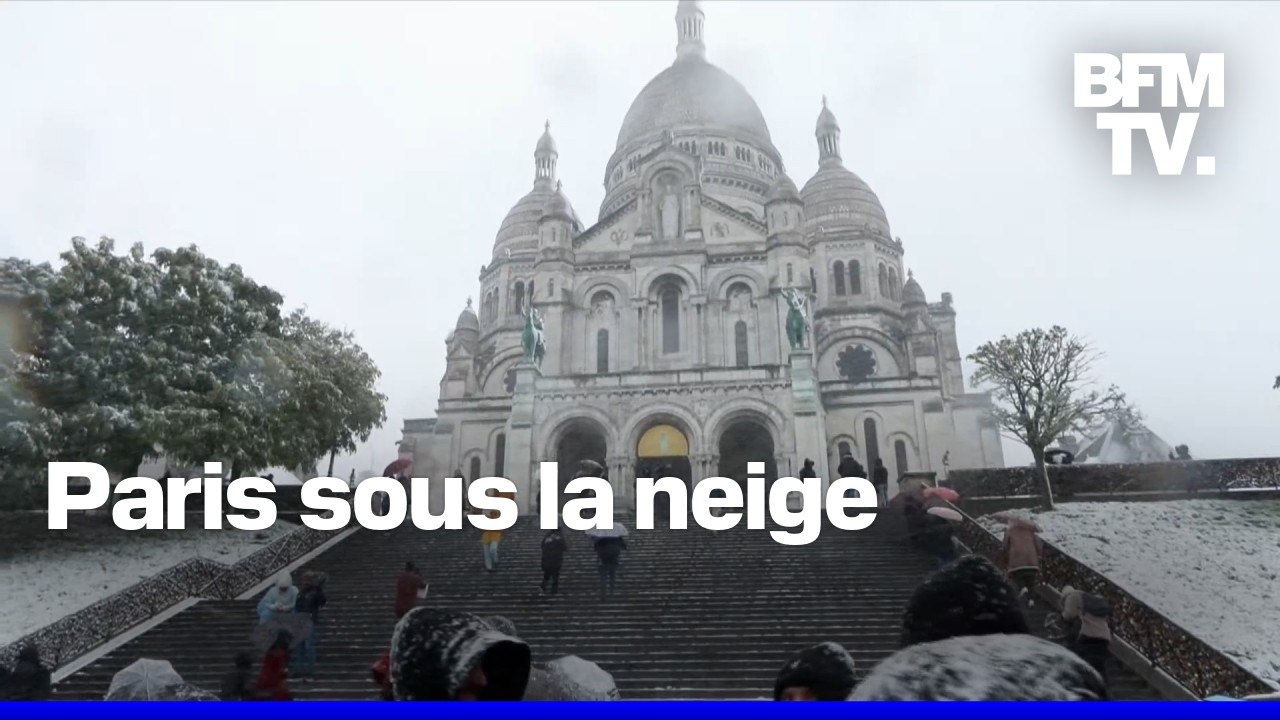 Tour Eiffel, Sacré-Coeur, Disneyland… La neige a recouvert les monuments de Paris ce jeudi