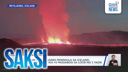 Bulkan sa Reykjanes Peninsula sa Iceland, nagkaroon ng ika-10 pagsabog sa loob ng 3 taon | Saksi