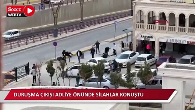 Duruşma çıkışı adliye önünde silahlar konuştu! Yaralılar var