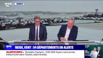 Neige: 235.000 foyers essentiellement localisés dans l'Ouest étaient privés d'électricité à 16H, selon Enedis