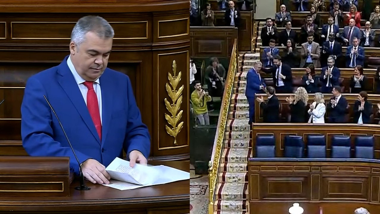 Gritan a Santos Cerdán en el Congreso "15.000 euros" tras las acusaciones de Aldama