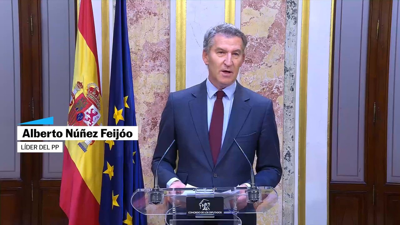 Feijóo pide la dimisión de Sánchez y se pone "a disposición" para una moción de censura