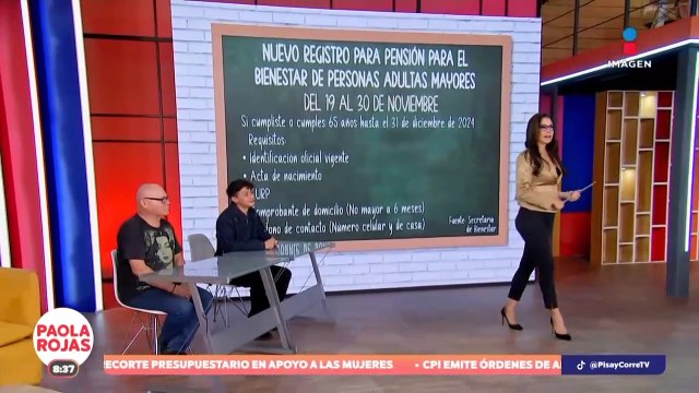 La profesora Paola nos dice los requisitos Pensión del Bienestar para Adultos Mayores