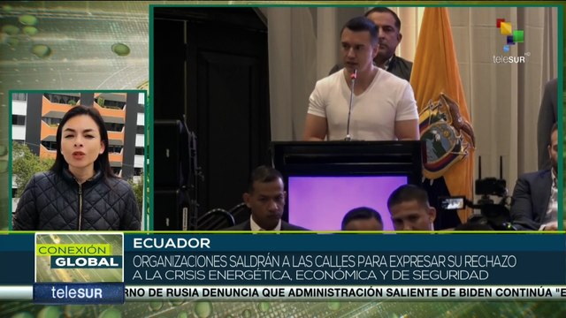 Ecuador vuelve a las calles en rechazo a políticas de Noboa