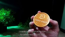 ₿ Bitcoin 100000 - Bitcoin 3D Print Model - 3D Coin Model - Bitcoin Price