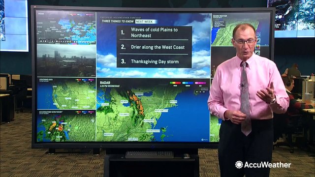 Looking ahead: Cold from Plains to Northeast; Thanksgiving storms