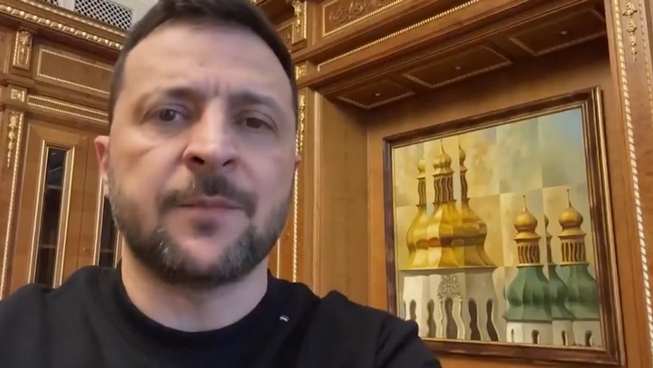 Zelensky hits out at ‘insane neighbour’ Russia as he claims Putin is ‘searching world for more weapons’