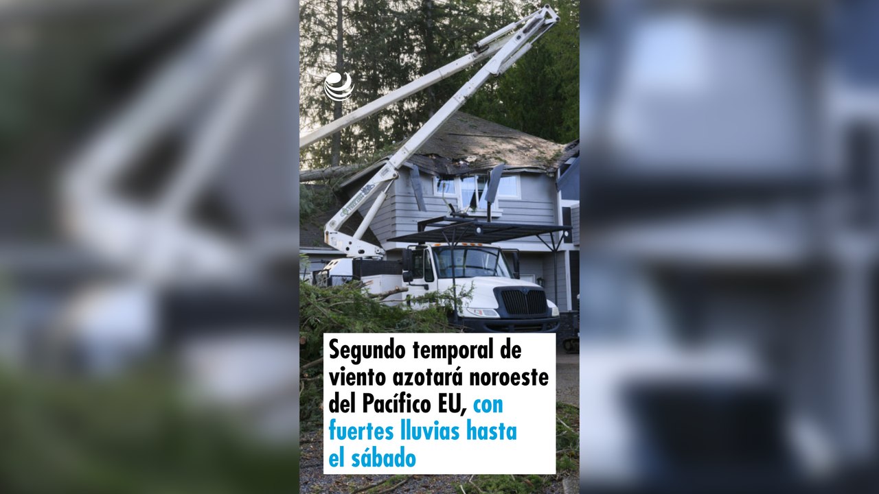 Segundo temporal de viento azotará noroeste del Pacífico EU, con fuertes lluvias hasta el sábado