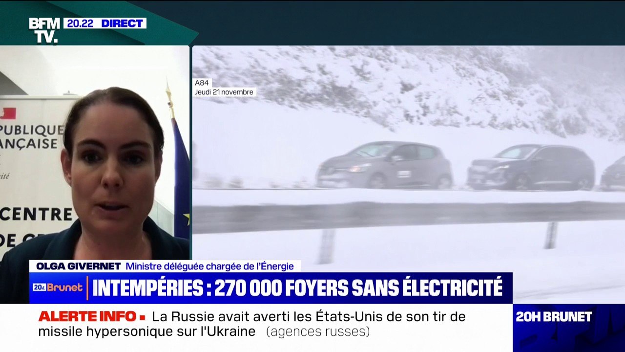 Neige: "270.000 foyers sont privés d'électricité", indique la ministre déléguée chargée de l'Énergie Olga Givernet