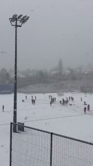 Una auténtica locura lo que vivió el PSG: la nevada del siglo en París