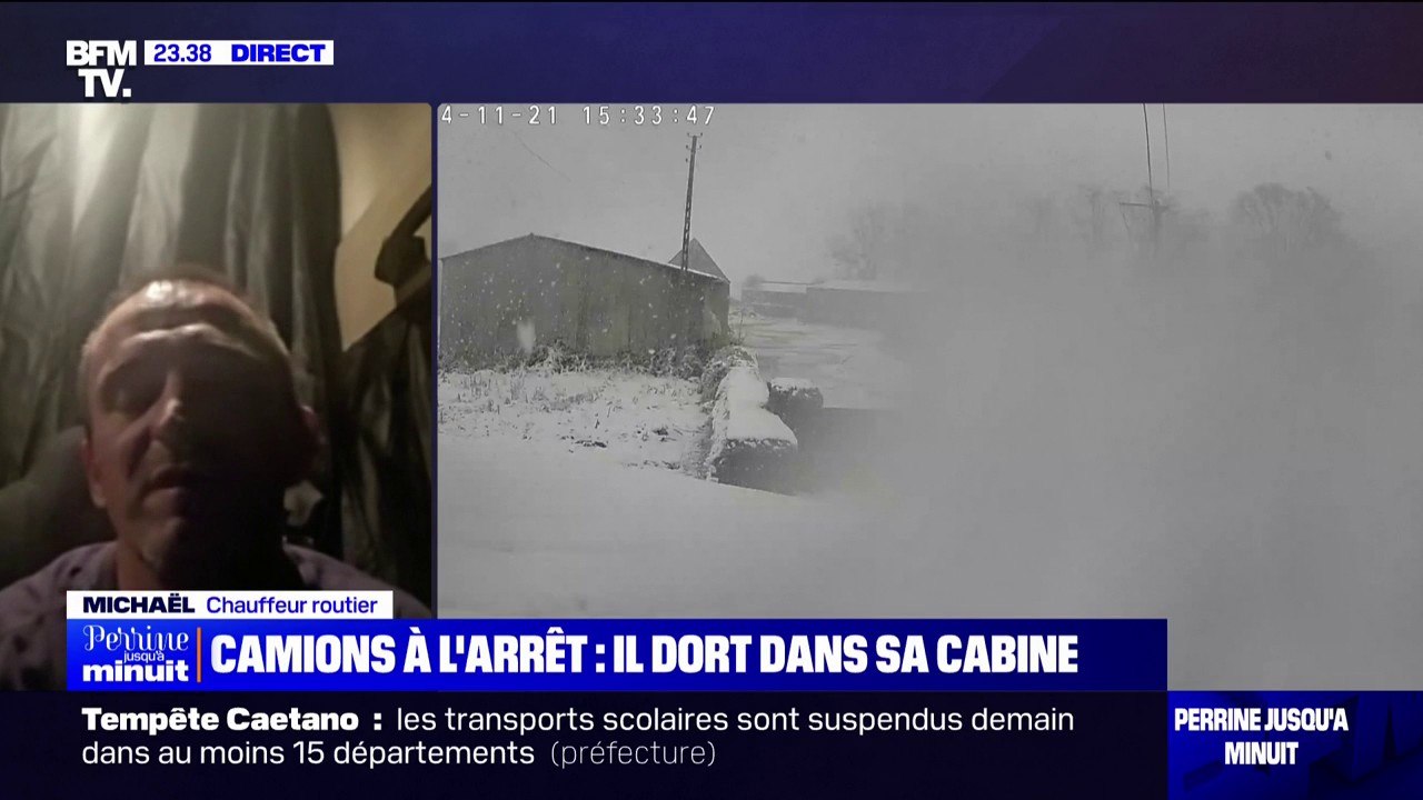"On ne peut pas bouger": Le témoignage de Michaël, routier immobilisé par les restrictions de circulation dues à la neige en Seine-Maritime