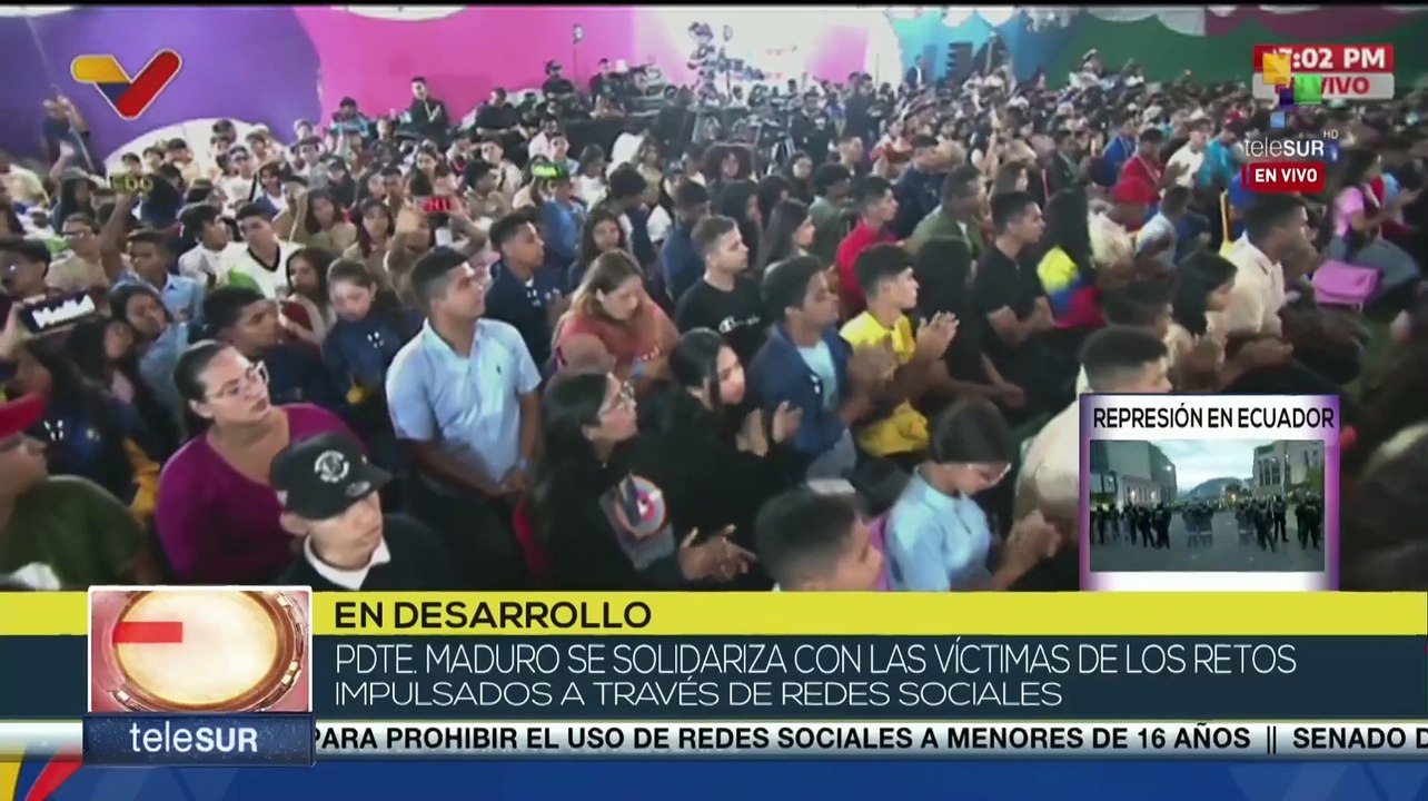 Pdte. Maduro se solidariza con las víctimas de retos impulsados por las redes sociales
