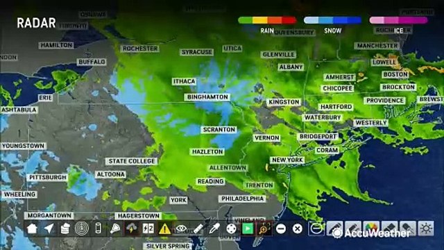 Slushy conditions mixing in with rain as temperatures drop in the Northeast