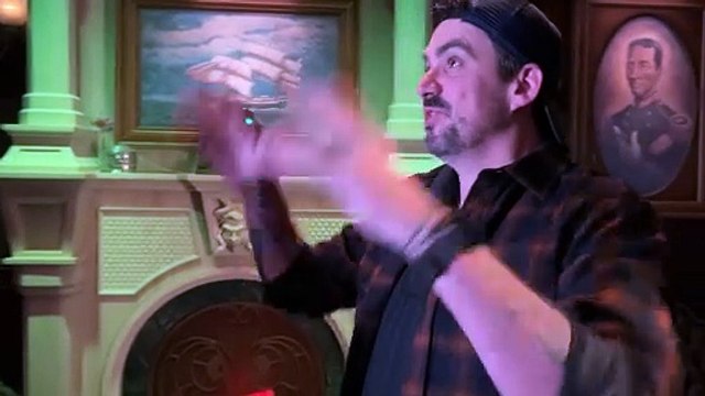 Coop explores Haunted Mansion Parlor on the Disney Treasure