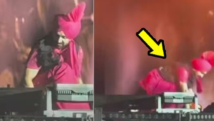 Diljit Dosanjh Fell On Stage During Live Concert In Ahmedabad Video Viral, Public Reaction...|