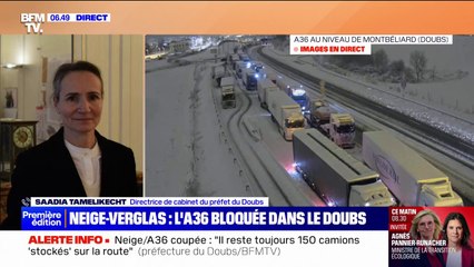 A36: 150 camions sont encore "stockés" sur l'autoroute dans le Doubs à cause de la neige