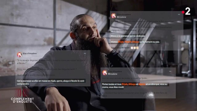 Le militant islamiste, Elias d'Imzalène hier soir sur France 2 : La loi contre le voile en France s'attaque aux jeunes filles musulmanes pour les empêcher de s'instruire. Ces gens sont de grands lâches