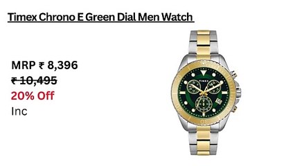 Timex Chrono E Green Dial Men Watch -TWEG20104
