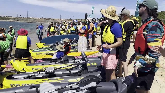 Scenes from Rising Tide harbour protest in Newcastle | Newcastle Herald | November 21, 2024