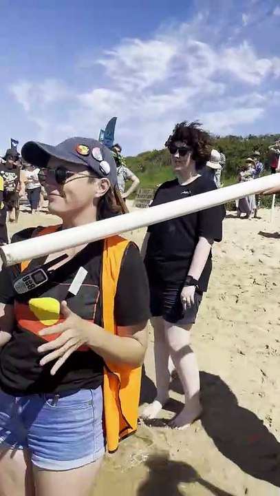 Scenes from the flotilla launch in Newcastle during Rising Tide protest |  Newcastle Herald | November 22, 2024