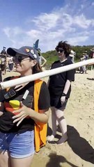 Scenes from the flotilla launch in Newcastle during Rising Tide protest |  Newcastle Herald | November 22, 2024